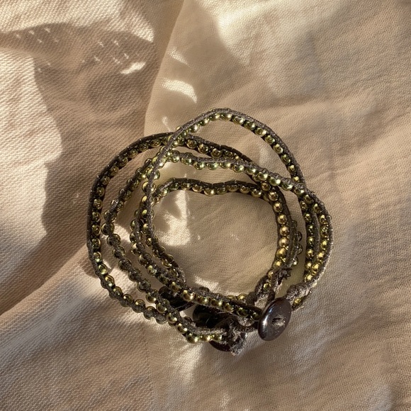 chunky metallic wrap bracelet - Picture 2 of 2